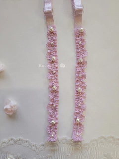 Breteles desmontables bordados (rosa) Plástico