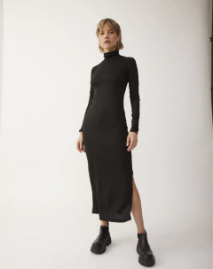 VESTIDO POLERA CON TAJO