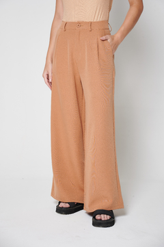 Pantalon sastrero ancho camel - comprar online