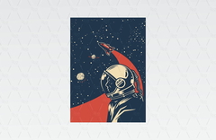 Placa Decorativa Astronauta Retro - comprar online