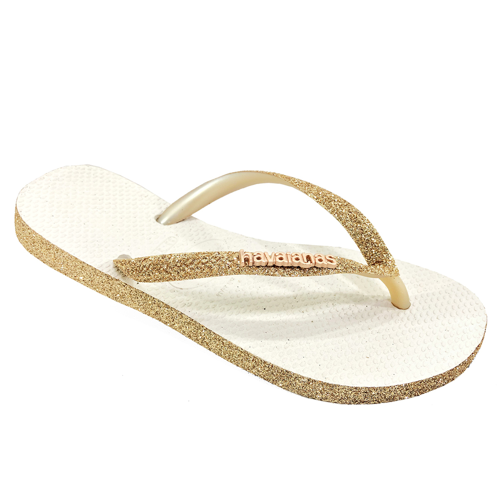 havaianas slim sparkle beige
