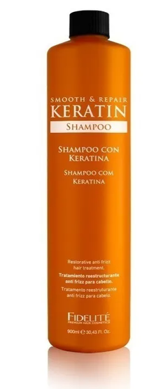 Shampoo Keratina Para Cabello Dañados Grande X 900 ml Fidelite