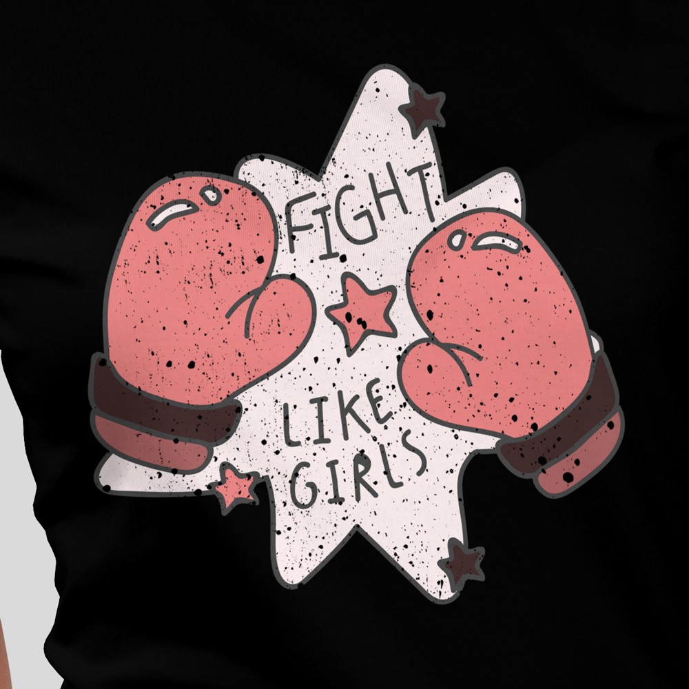 Camiseta feminina Girl Power, lute como um garota em inglês