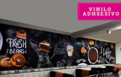 VINILO PUBLICITARIO PARA CAFETERIA