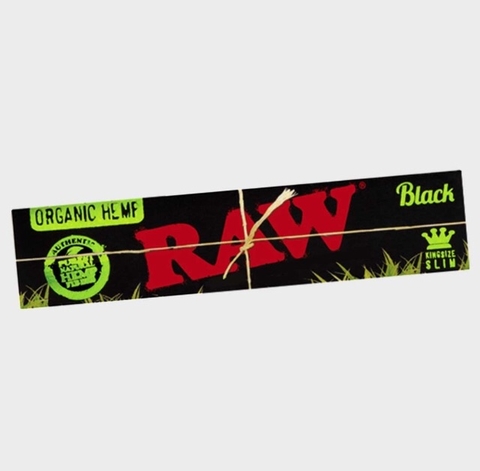 Raw Papel Black King Size 110m Slim Organico Hemp