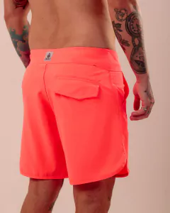 BOARDSHORT SURF RETRÔ CORAL NEON - comprar online