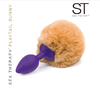 Plug anal bunny silicona small violeta pompón