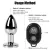 PLUG ANAL METÁLICO VIBRADOR - CON CONTROL REMOTO - TALLA M - (CARGA USB) - comprar online