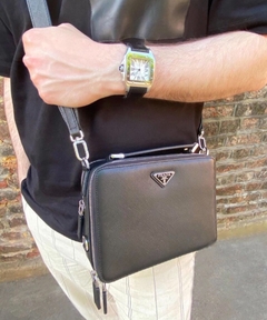 saffiano leather bandoleer bolsa