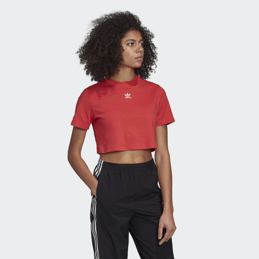 cropped vermelho adidas