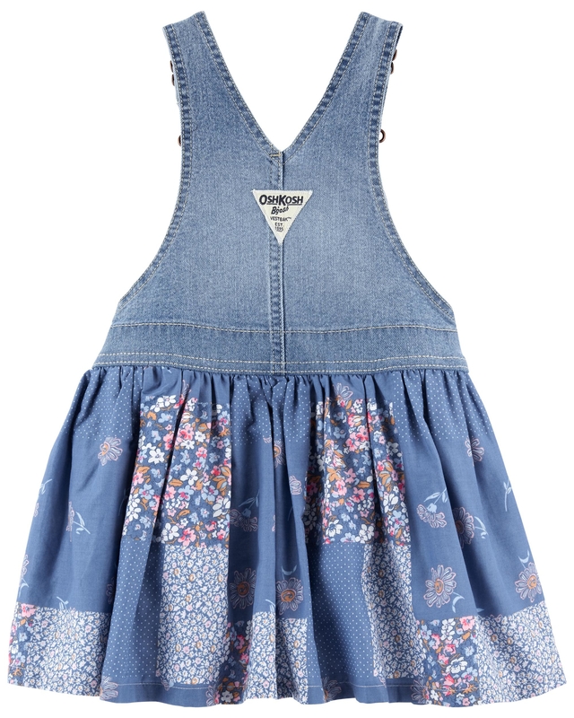 Jardineira Jeans Vestido Oshkosh - Limonium_Kids