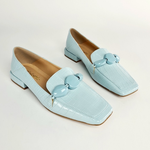 Sapatilha Loafer Couro Nobuck Cimento