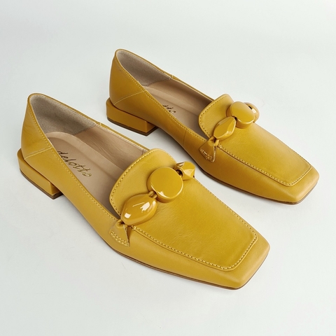 Sapatilha Loafer Bridão Couro Croco Off White