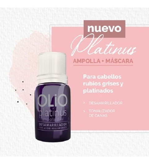 Ampolla Olio Platinus Desamarillador Rubios Grises X 18ml.