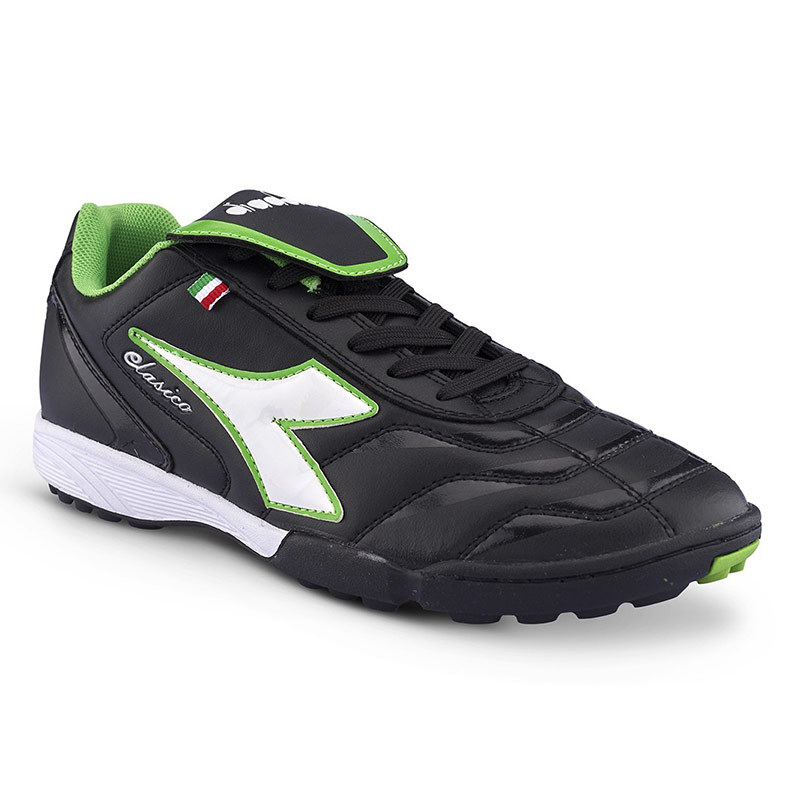 BOTIN DIADORA FUTBOL 5 CLASICO NEGRO VERDE