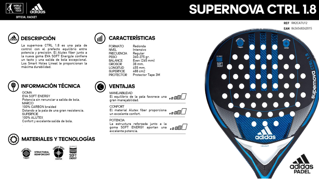 pala padel adidas supernova ctrl 1.8, Supernova CTRL - Adidas Padel  Argentina - hadleysocimi.com