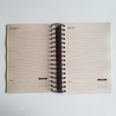 Agenda Diaria Bauhaus Tapa Dura Ring Wire/ Modelo 10/ BLACK CIRCLE - comprar online