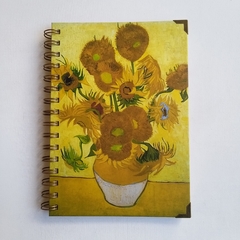 Agenda Semanal Vincent Tapa Dura Ring Wire/ Modelo 58/ Sunflowers, 1889. - comprar online