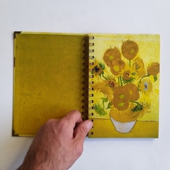 Cuaderno Vincent Tapa Dura Ring Wire 80 hojas/ Modelo 58/ Sunflowers, 1889. - 1920®objetos de diseño 