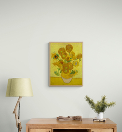 Cuadro en marco madera Kiri Box/ Modelo 68/ Sunflowers, 1889. - comprar online