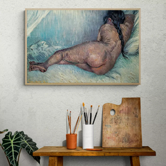 Cuadro en marco madera Kiri Box/ Modelo 433/ Mujer desnuda reclinada, vista desde atrás (1887) by Vincent Van Gogh.