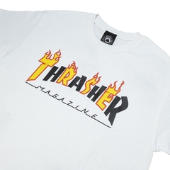 Camiseta Thrasher Flame Mag Branco - comprar online