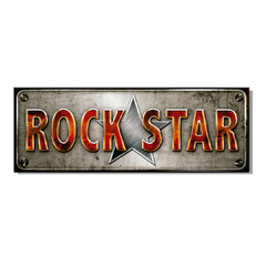 PLACA ROCK STAR 40x15 cm