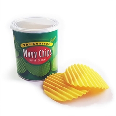 Porta Copos em Silicone Wavy Chips Veggie - 4 unidades - comprar online