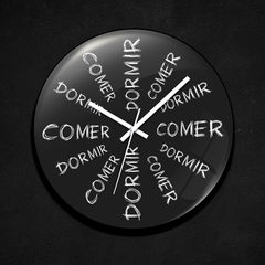 Relógio de Parede Comer dá Sono Dormir dá Fome - 30 cm - comprar online