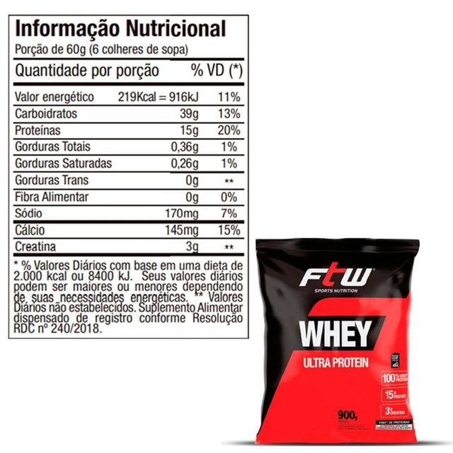WHEY PROTEIN ULTRA - 900GRAMAS - FTW NUTRITION