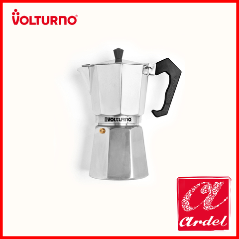 Cafetera de aluminio HUDSON 6 tazas - BZR Tiribelli