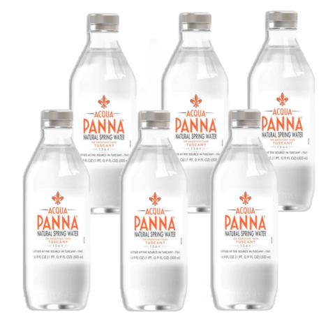 ACQUA PANNA AGUA MINERAL NATURAL - Pack X 6 Un De 500cc - Botella de Plastico