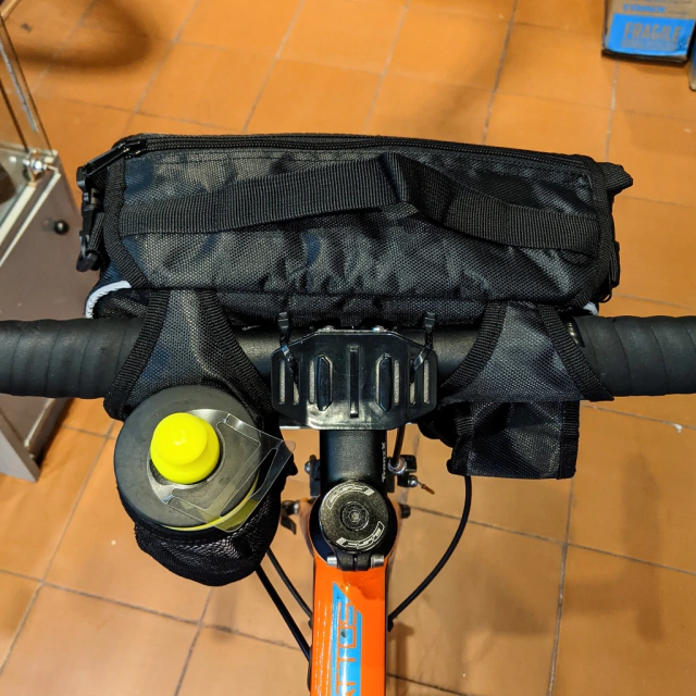 Bolso Delantero Manubrio Bicicleta MTB Wolf Base 4 Compartimientos Cinta  Bandolera