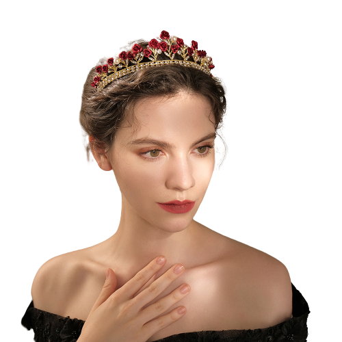 Tiara Coroa Rosas vermelhas Atelier Cigana da Estrada