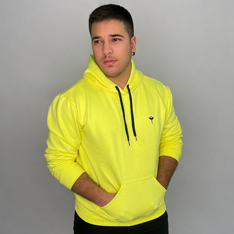 neon pinker moletom com capuz