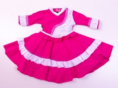 Vestido de Prenda Bebê Com Saia de Armação Bordado Tamanho 3 Meses Rosa -  Essence Prendas