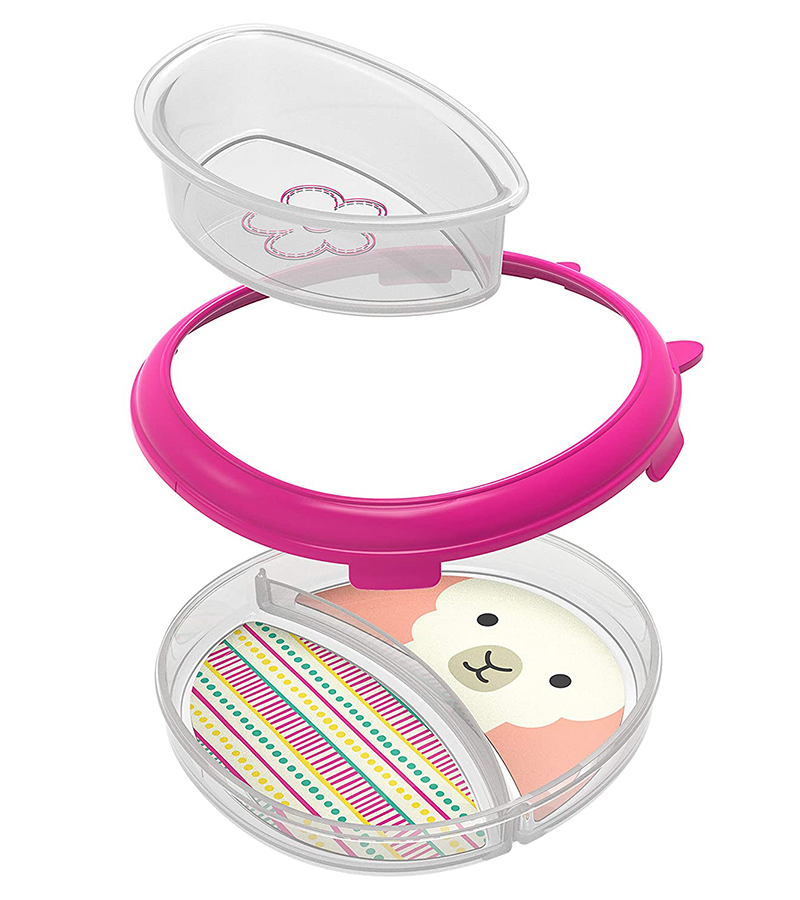 Kit Alimentacao Infantil Skip Hop Zoo Lhama Prato De Treinamento E Jogo De Talheres