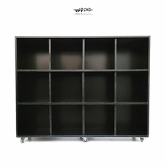 Mueble 12 cubos black (800 vinyls)