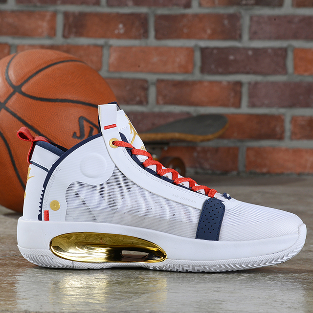 TÊNIS NIKE AIR JORDAN 34 WHITE GOLD