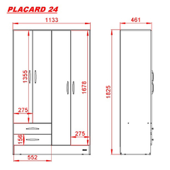 Placard 4 puertas Tbaco - tienda online