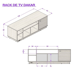 Rack de TV Dakar Venecia - Amuebla