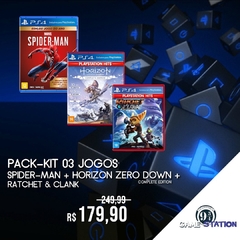 Kit 3 Jogos - Spider-Man Edição Jogo do Ano, Horizon Zero Dawn Complete Edition e Ratchet & Clank