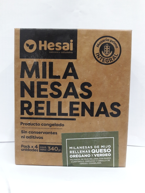 Hesai - Milanesas de mijo con queso, orégano y verdeo - 4 unidades