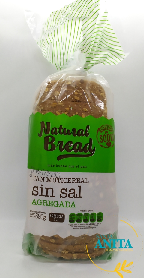 Natural Bread - Multicereal sin sal - 520g