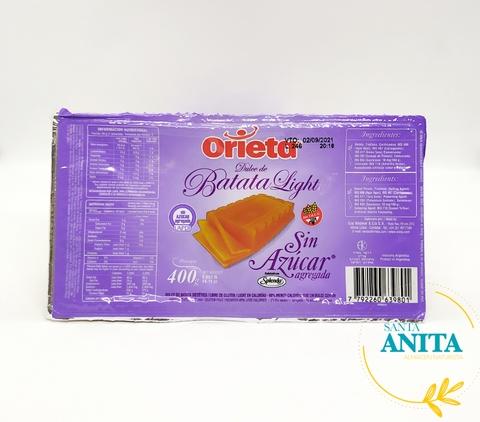 Orieta - Dulce de batata en bloque - 400g