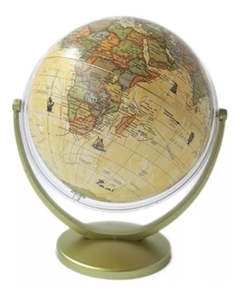 Globo Terraqueo 14cm Ø Base Plastico Multigiro 147awd