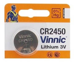5 Pilas Vinnic Cr2450 3v P/ Sensores, Alarmas