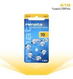 30 Pilas Renata Para Audifono Blister 6u. Modelo 10