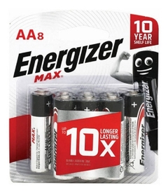 8 Pilas Aa Alcalinas Energizer Max Blister Cerrado