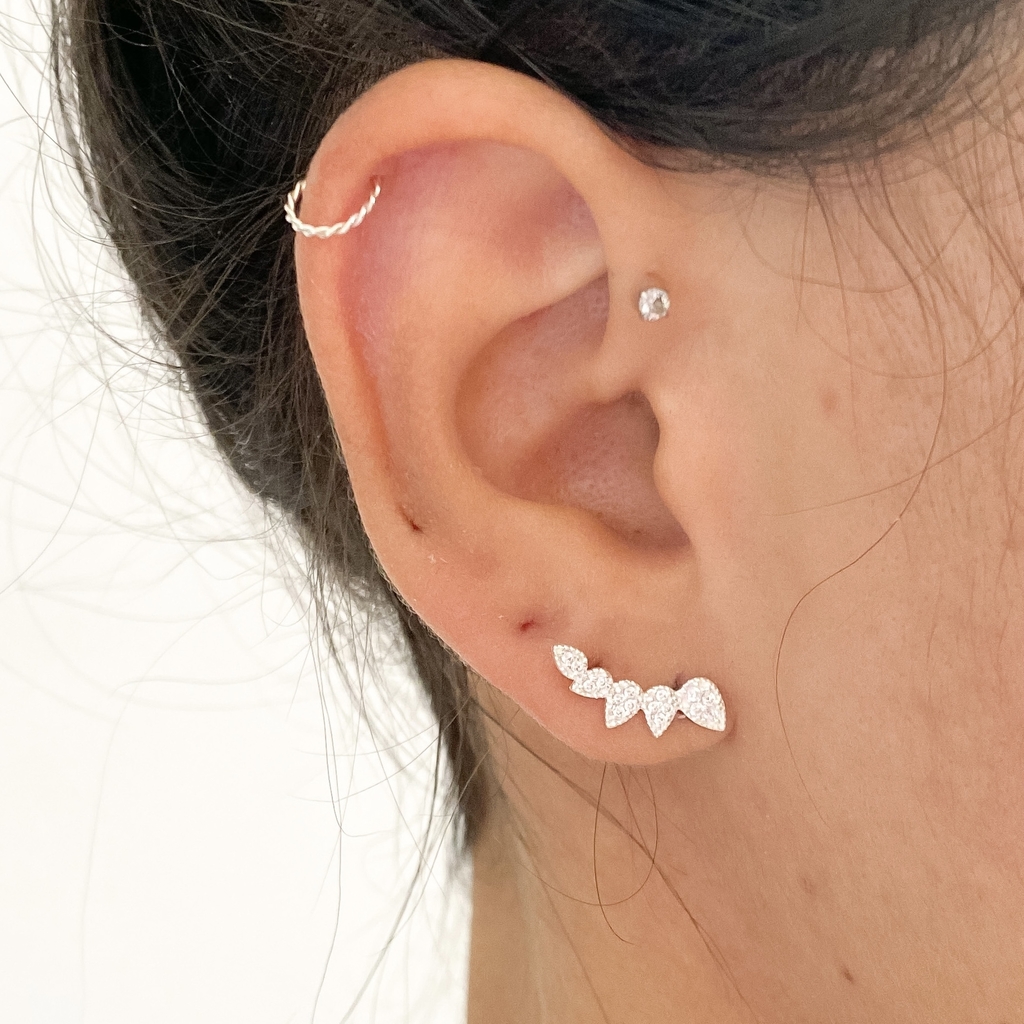 Piercing Argola Lisa em Prata Nariz Cartilagem